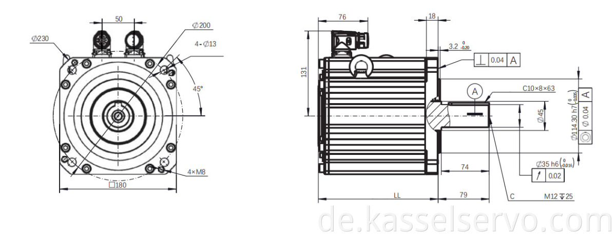 Z8M 400V 3.5KW 180mm